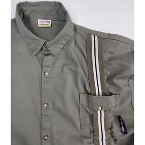 1994 Split Skateboards Shirt Mens XL Green Long Sleeves Button Up Heavy Cotton